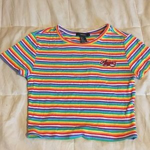 Cropped Angel Rainbow Top